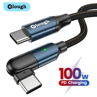 elough 100w usb c to usb type c cable fast charging cable qc 4 0 for macbook pro ipad samsung huawei 180 degree pd usb c cord
