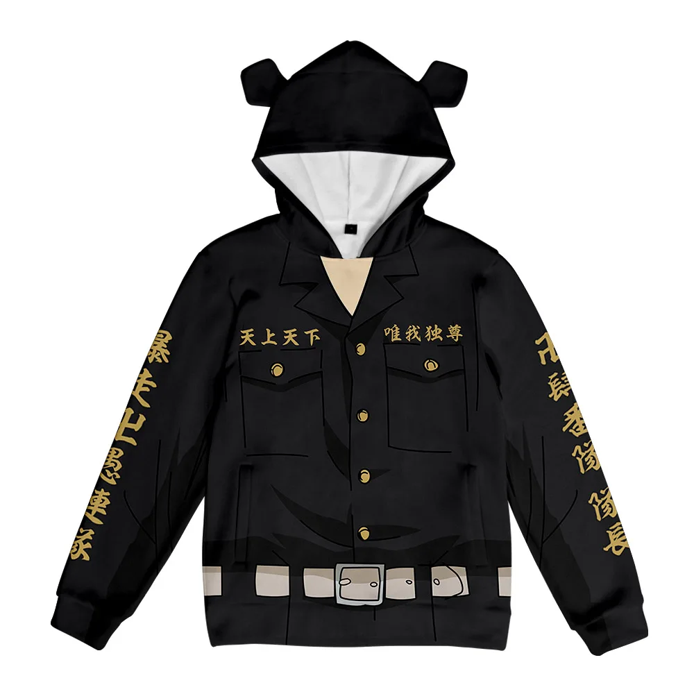 

New Tokyo Revengers Pig Ear Hooded Sweatshirt Women/Men Clothes Casual Hoodie Sweatshirt FY01776X08