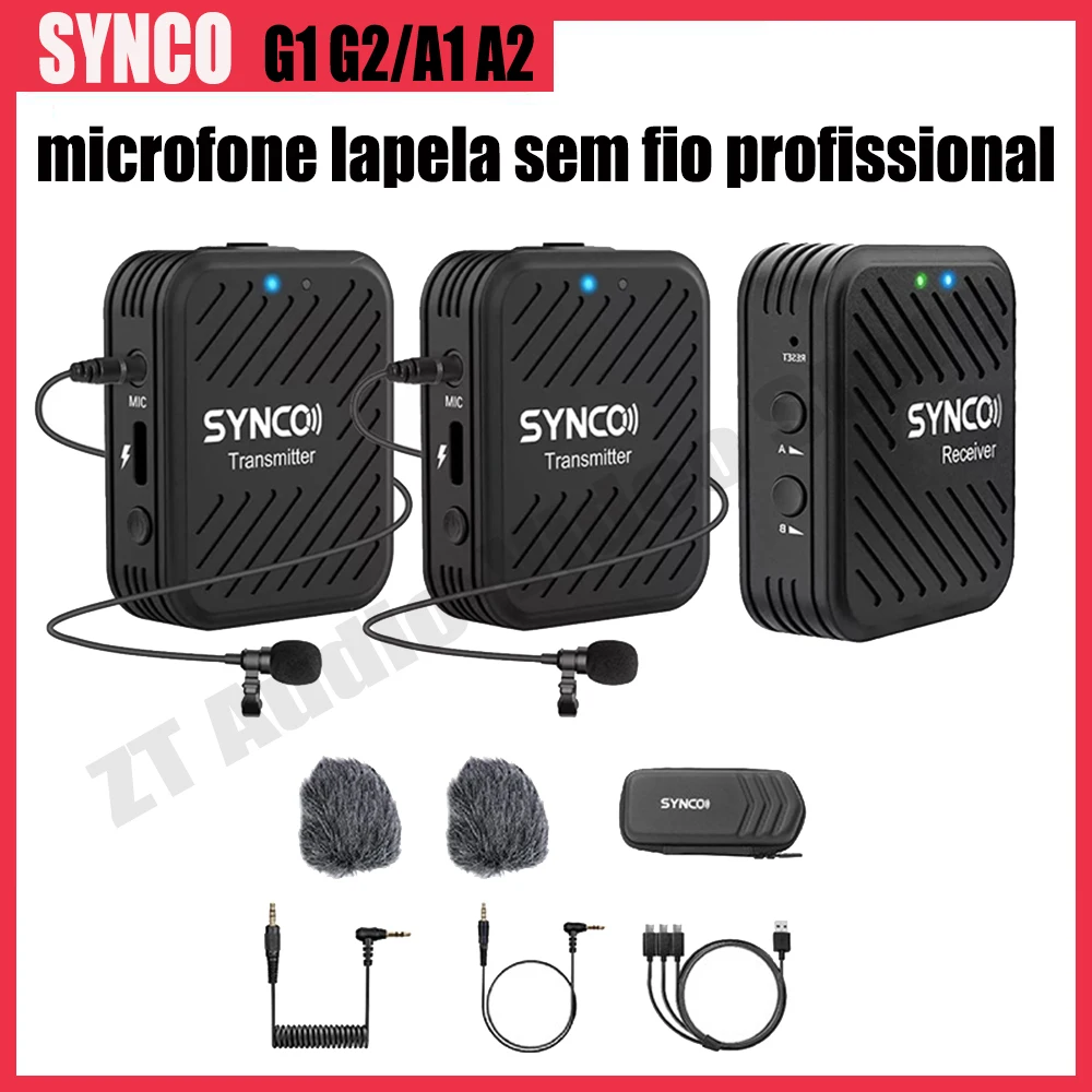 

SYNCO G2A1 G2A2 G2 A1 A2 Microphone Digital Wireless Lavalier Condensador Microfone Mic System for Smartphone Table DSLR Camera