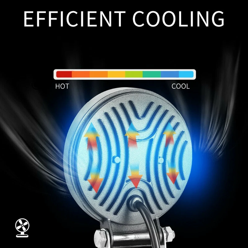 2Pcs 13600LM Round LED Work Lights LED Spot Flood Beam Driving Light Pods