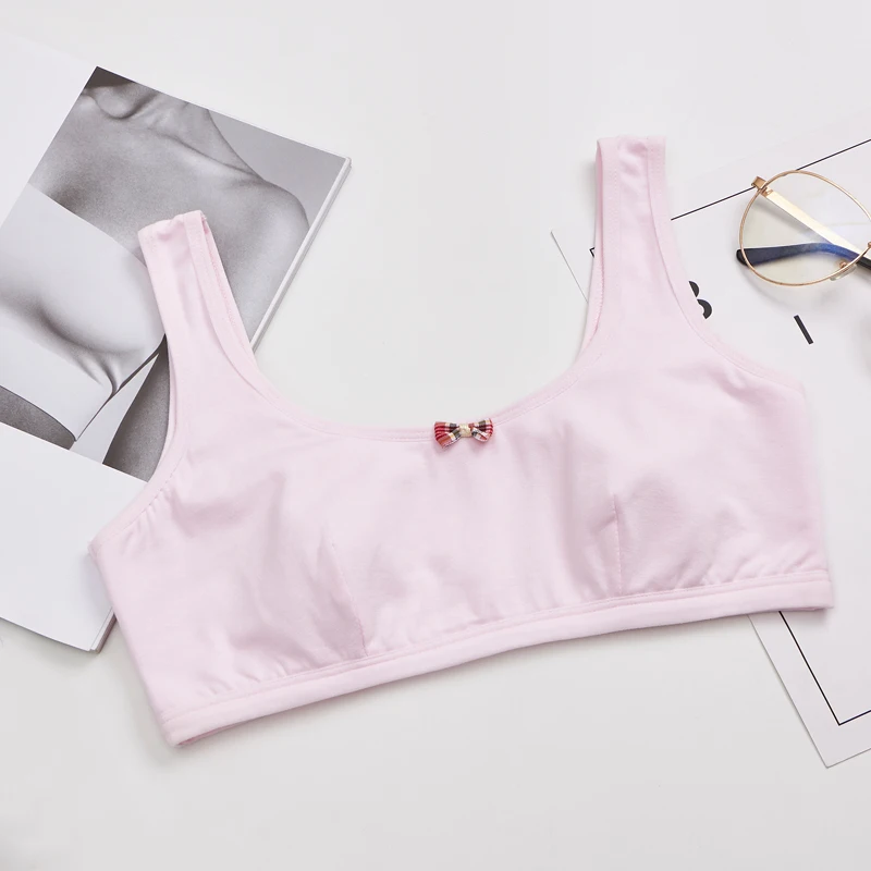 Тренировочный бюстгальтер для девочек без косточек с тонкой чашкой модное
