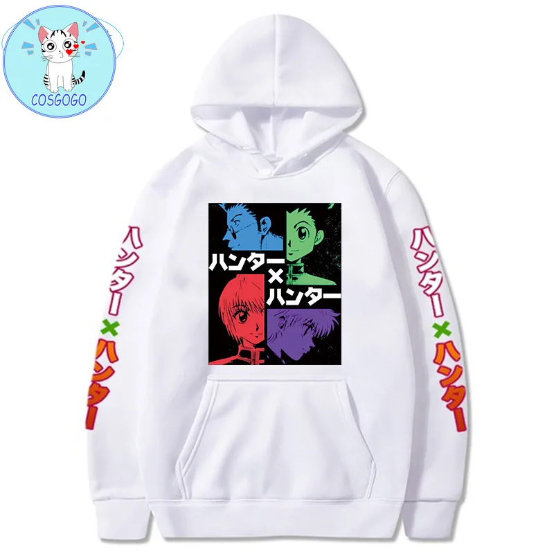 

COSGOGO Горячая Аниме Охотник х Охотник Гон Killua Zoldyck; Сапожки в стиле Kurapika Модный пуловер худи Харадзюку с капюшоном Свитшот унисекс