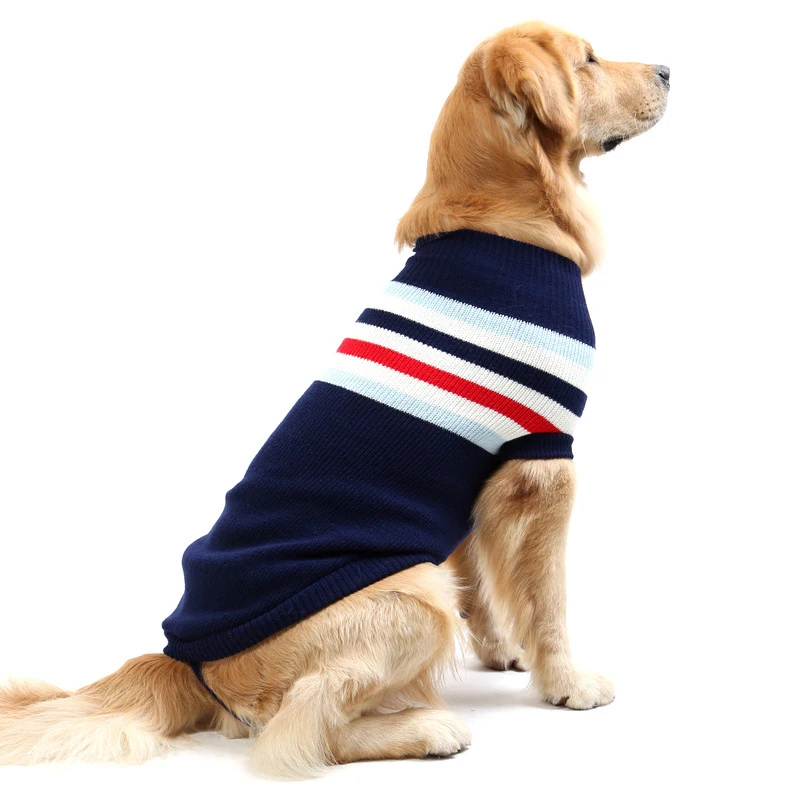 

New Pet Clothes Dog Clothes Autumn And Winter Teddy Husky Labrador Gold Wool British Style Big Dog Sweater