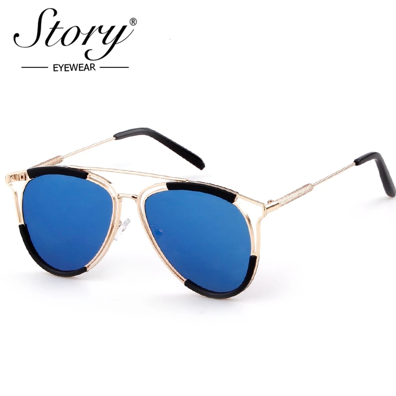 Женские солнцезащитные очки в винтажном ретро-стиле с металлической оправой