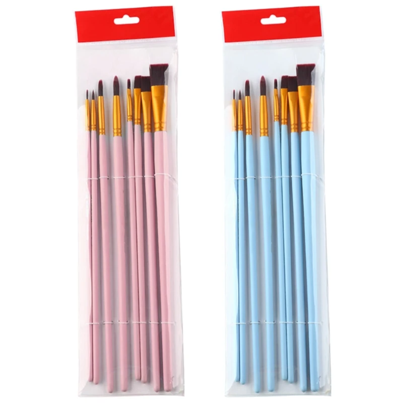 

8 шт. многофункциональные круглые плоские тонкие кисти для начинающих Aritst Paint ing 28GE