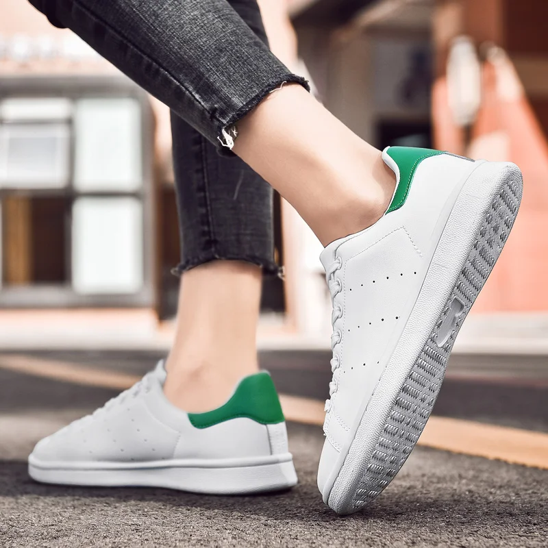 

2019 New Women Casual Shoes Fashion Women Sneakers Breathable PU Leather White Women Shoes Soft Footwears Outdoor Walking shoes