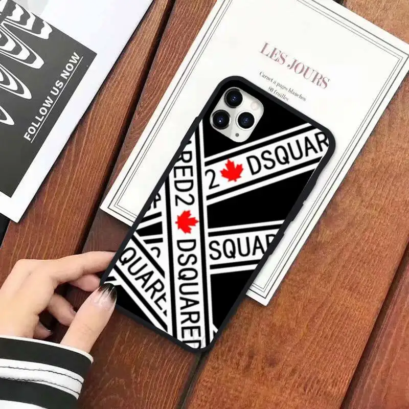 

DSQUARED2 DSQ2 ICON Maple Ieaf luxury high quality Phone Case for iPhone 11 12 pro XS MAX 8 7 6 6S Plus X 5S SE 2020 XR