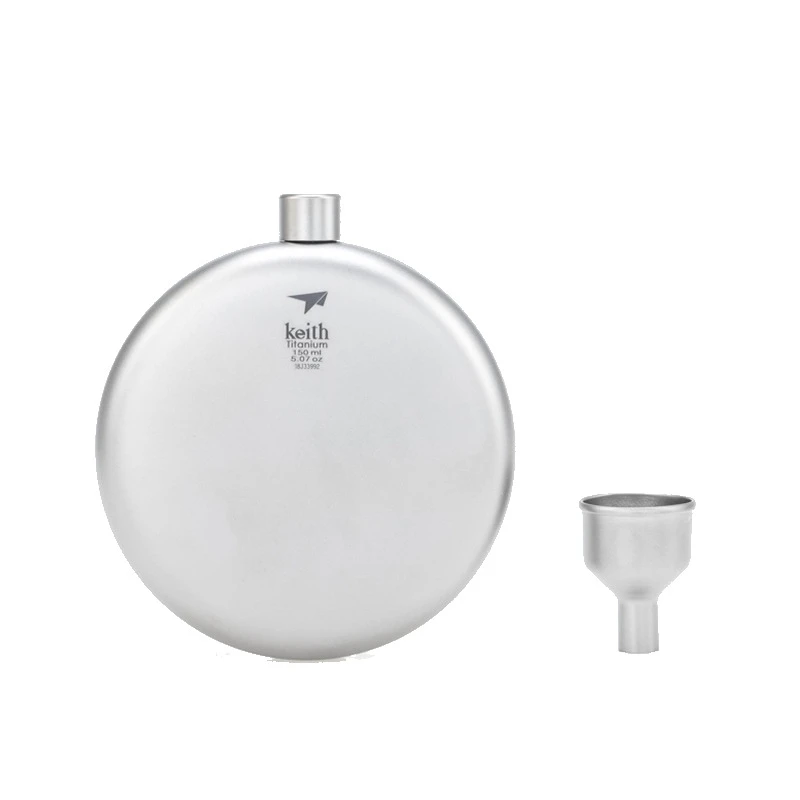 Портативная мини чайник походная бутылка с воронкой из титана|Столовые приборы