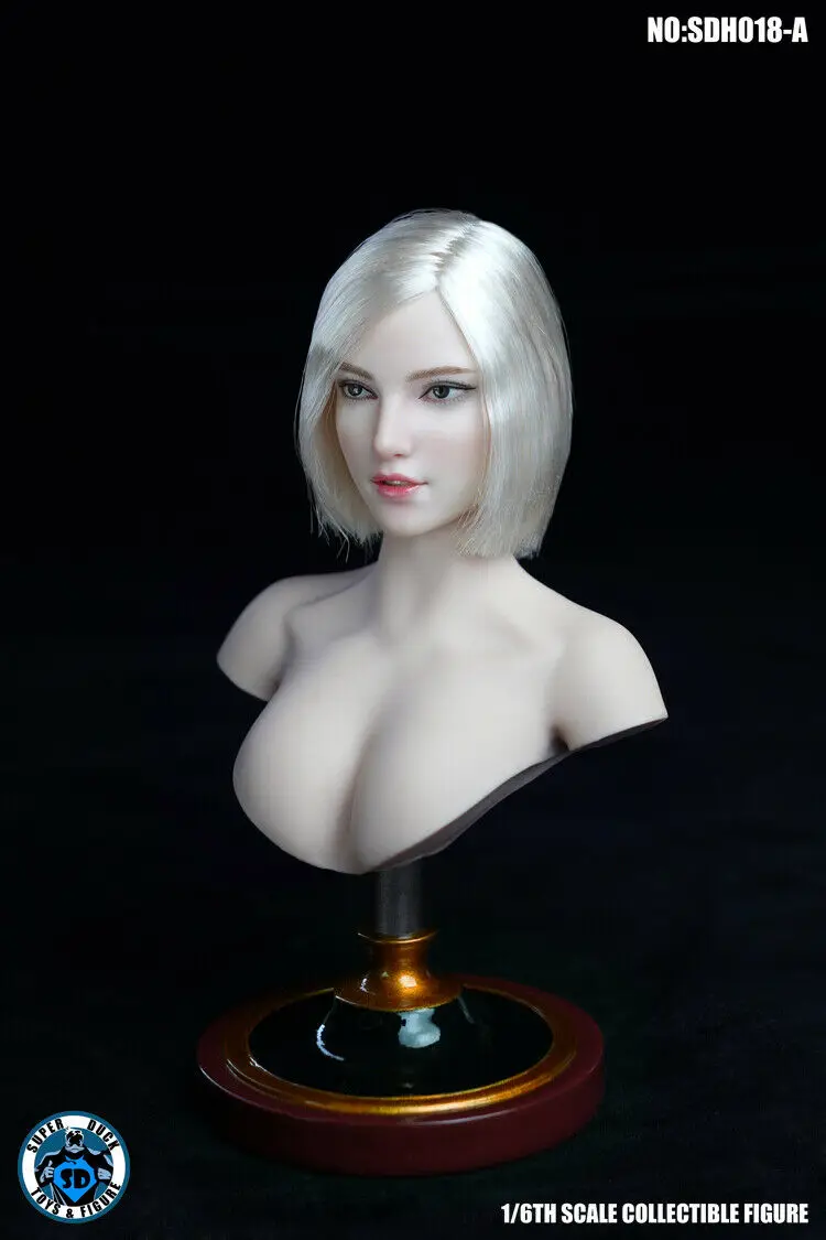 1:6 Супер утка SDH018A головы резьба скульптурный W/с короткой стрижкой подходит 12 &quotс