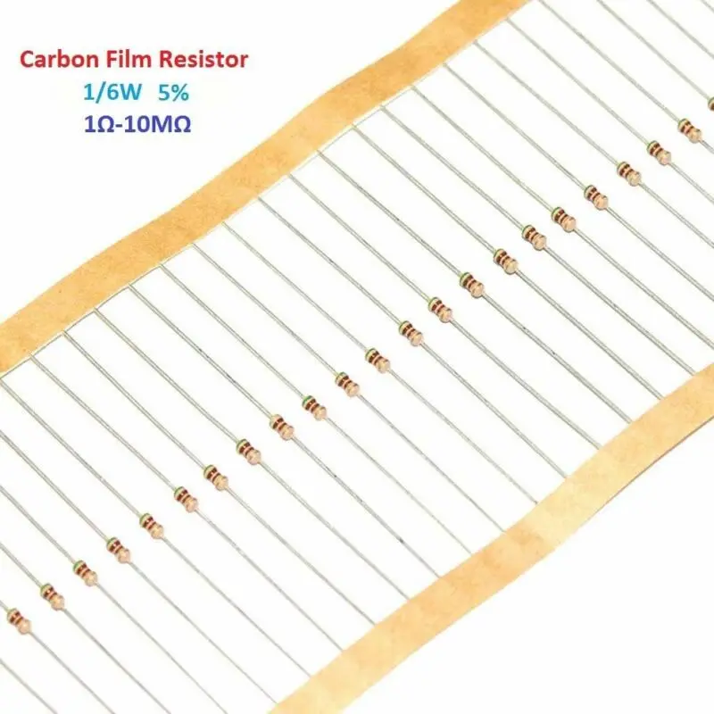 

1000pcs Carbon Film Resistor 5% 1/6W - Full Range of Values 1-10M