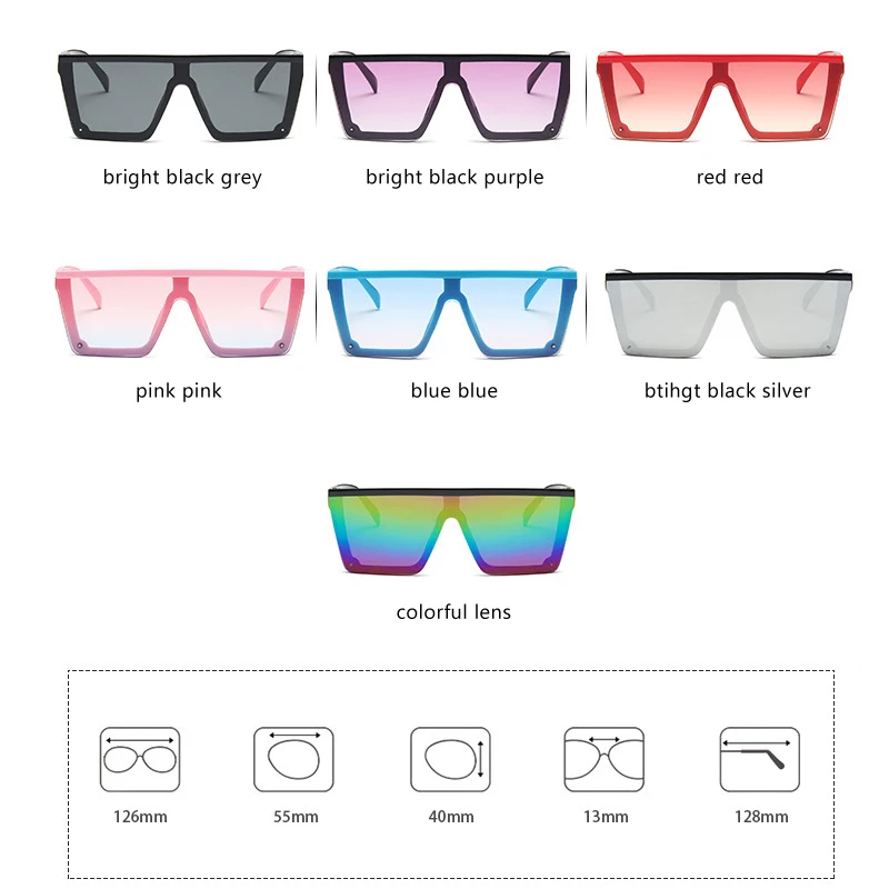 

LongKeeper Oversized Square Kids Sunglasses Girls Boys Fashion Rimless Sun Glasses Children Pink Eyewear UV400 Oculos De Sol