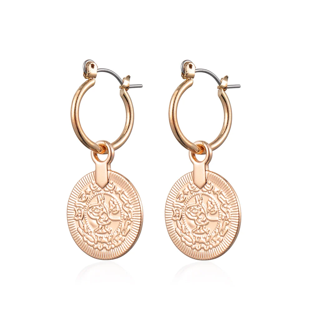 Серьги в богемном стиле, бесконечные Висячие серьги для женщин, хрящевой крест, сережки в виде сердца, золотые серьги-капли, ювелирное изделие, подарок для девушек и женщин - Окраска металла: a
