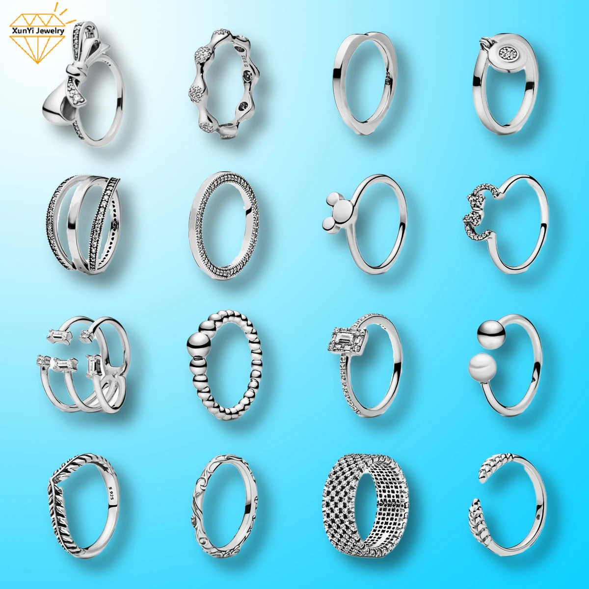 

New Sterling Silver S925 Wheel of Fortune Ring Fashion Light Luxury Hand Jewelry
