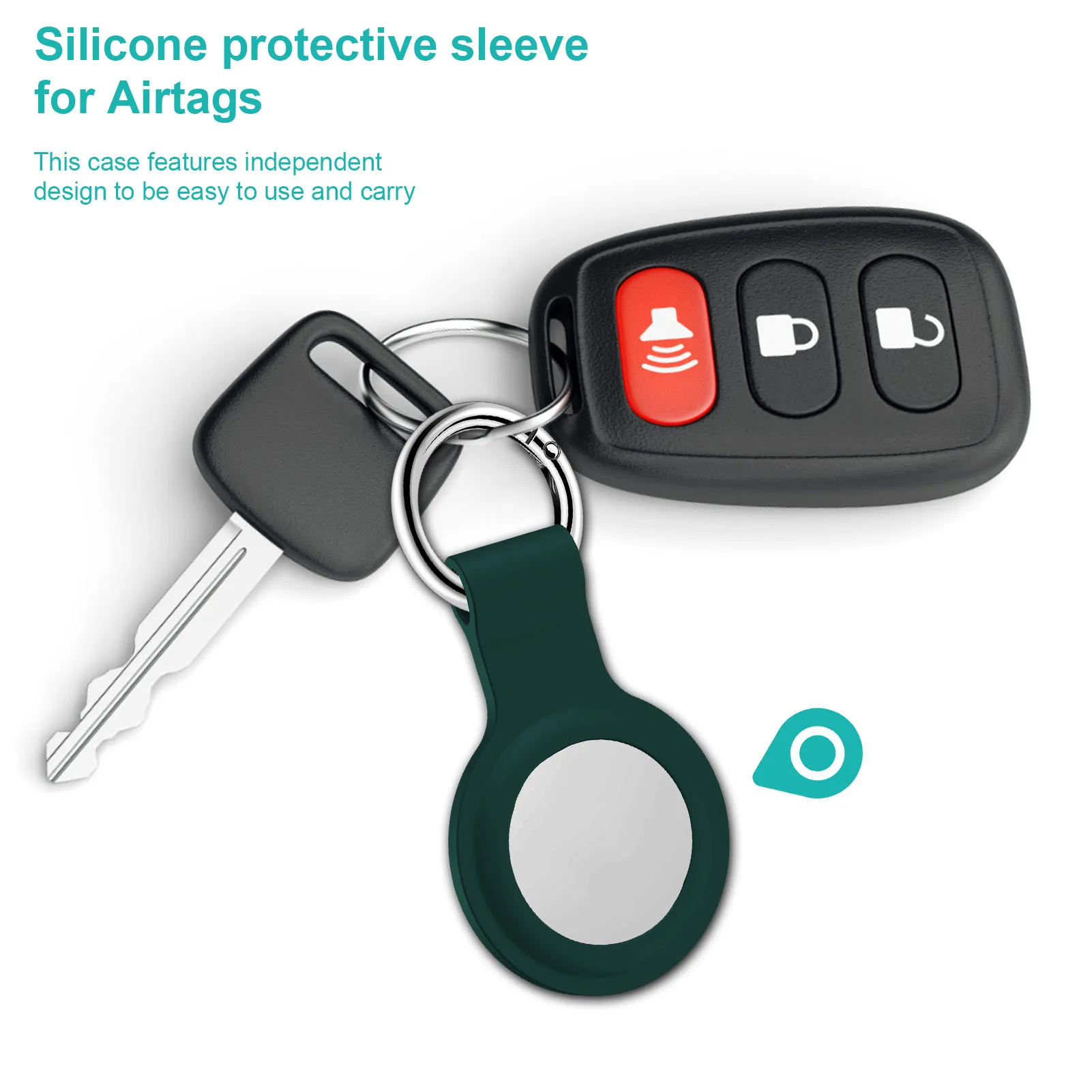 

For Apple Airtags Liquid Silicone Protective Sleeve For Apple Locator Tracker Anti-lost Device Keychain Protective Sleeve Hot