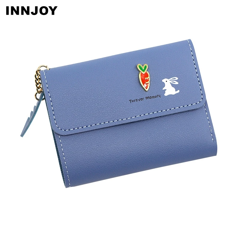

2020 cute wallet coin purse for girls lady's card bag wallet multifunctional rabbit and carrot coin purse