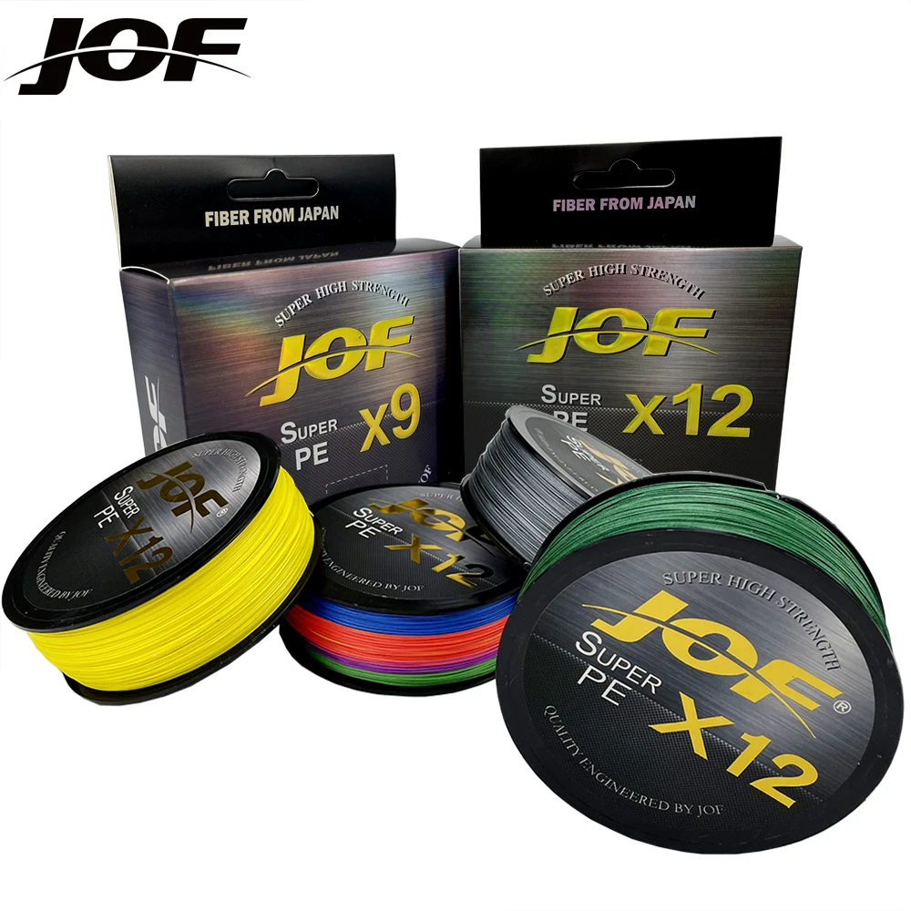 

JOF Sea Fishing Line 12 Braided Fishing Line PE Tough 25lb/30lb/39lb/50lb/65lb/77lb/92lb Ocean Fishing Line Length 500m