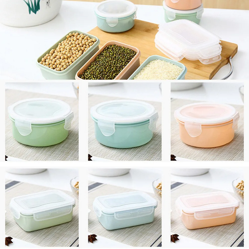 Arrival 280/380ml Portable Transparent Sealed Lunch Box Food Bento Storage Container Prevent leakage transparent seal bento box