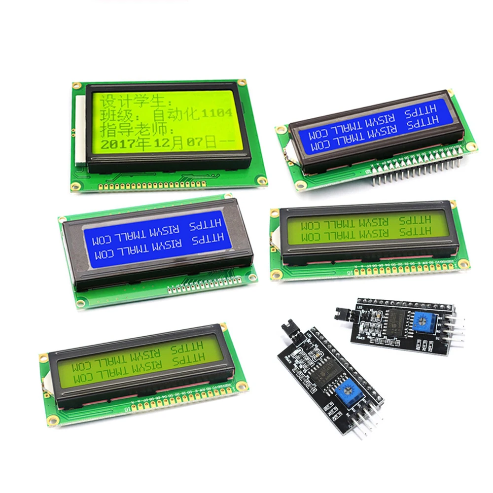 

1602A 2004 5V LCD display with blacklight for arduino screen, LCD character display blue/yellow green with IIC/I2C adapter board