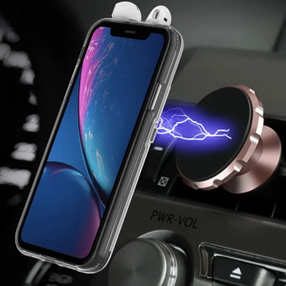 Чехол для телефона с кольцом держателем наушников Bluetooth iPhone 6 7 8 Plus XS Max|Бамперы| |