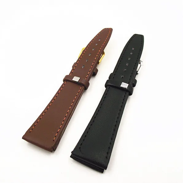 Wholesale 100PCS/Lot 12mm 14mm 16mm 18mm 20mm 22mm Genuine Leather Watch Band Watch Strap Watch Parts Black And Brown Color New