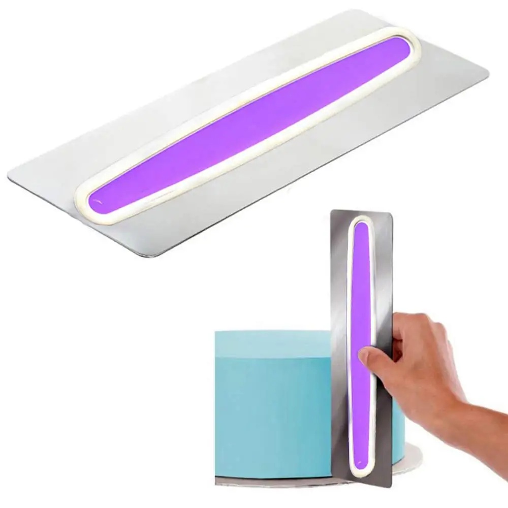 Гладкий скребок для торта из нержавеющей стали инструмент обледенения расческа