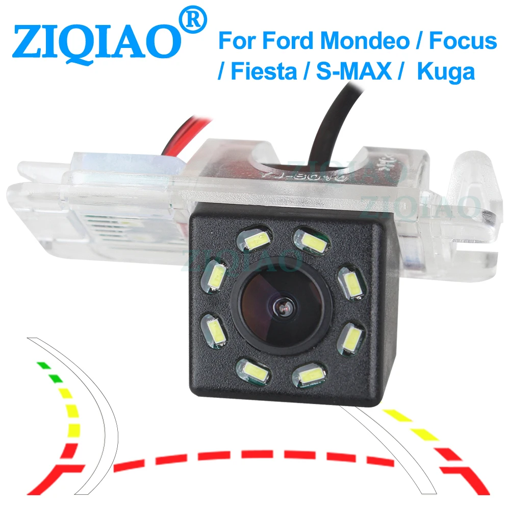 ZIQIAO для Ford Focus Mondeo Fiesta Kuga HD ночное видение динамическая траектория заднего вида