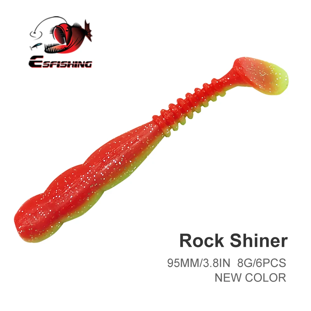 ESFISHING новый цвет Rock Shiner 95 мм 115 мм 8 г 11 г Rock Viber рыболовные приманки приманка для морской рыбалки мягкая Форель Приманка для леща Pesca