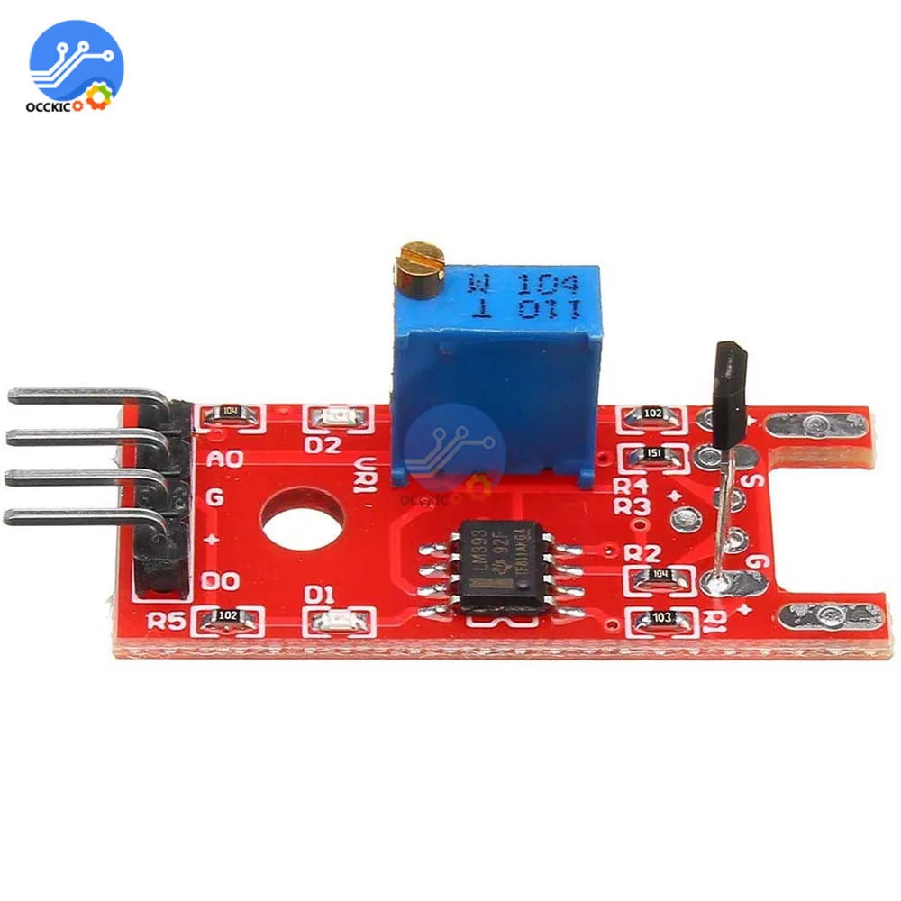 4pin KEYES KY 024 линейные магнитные переключатели Холла счетчик скорости модуль