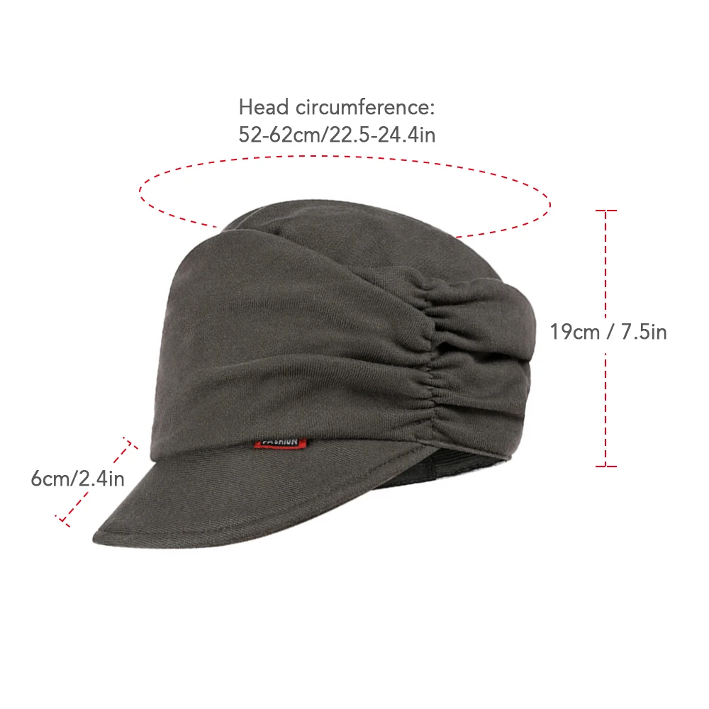 Шапка для кабинета зимняя женская Шапка-бини с драпировкой и слоями козырька