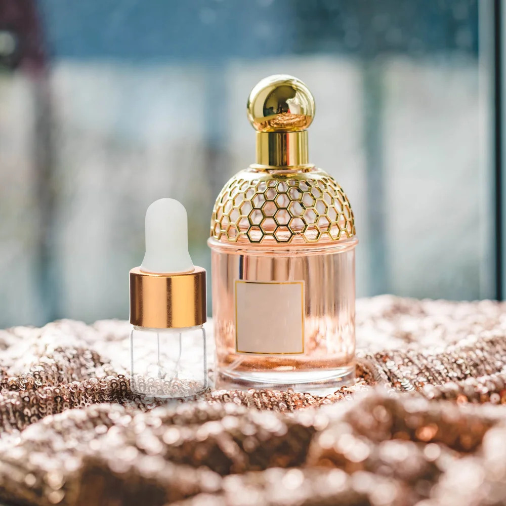 

100pcs 1ML Refillable Essential Oil Bottles Dropper Bottles Glass Bottle