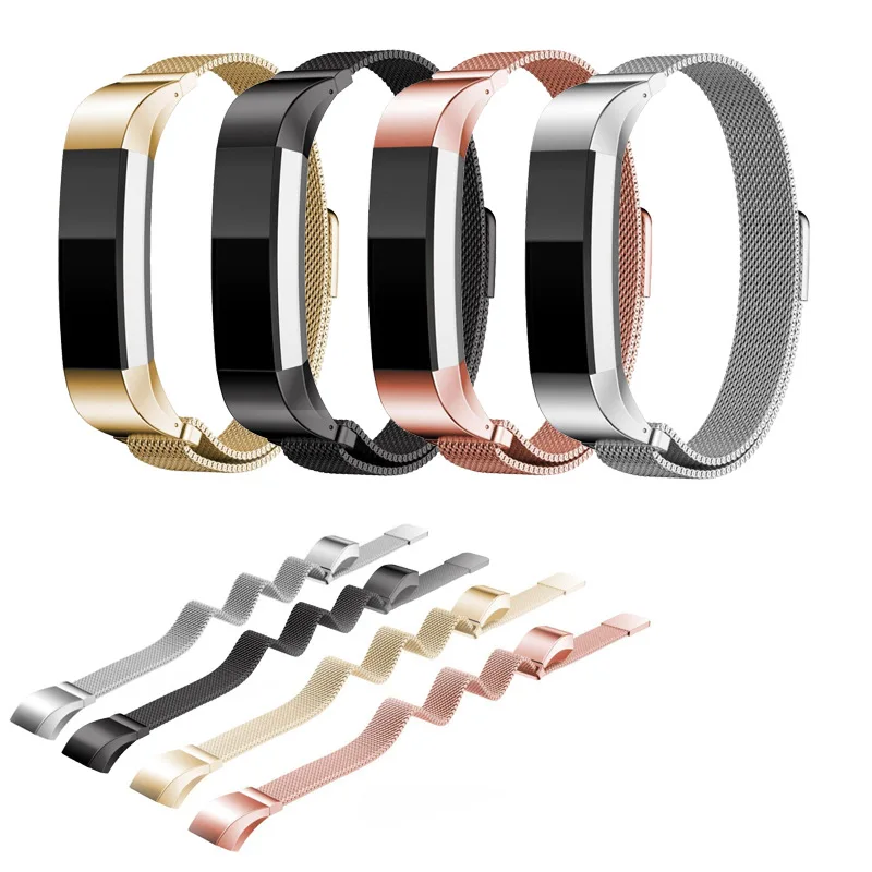 

For Fitbit Alta Heart Rate Watch Bracelet Milanese Watchband Fine Mesh Stainless Steel Weaved Wristband Metal Strap