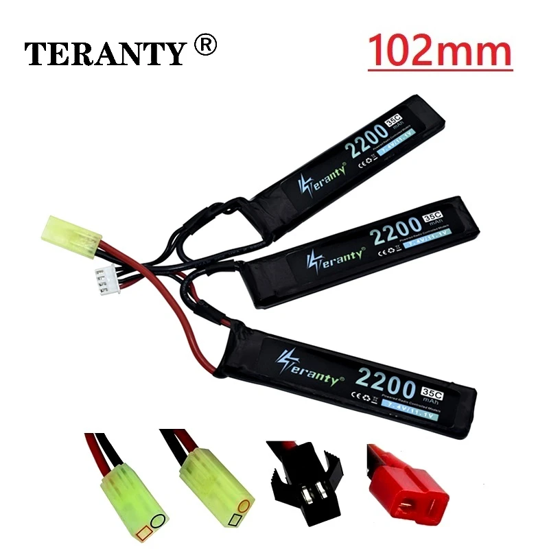TERANTY водяной пистолет 2 шт. литий полимерный аккумулятор 3S 11 1 В 2200 мАч 35C 452096 для AKKU