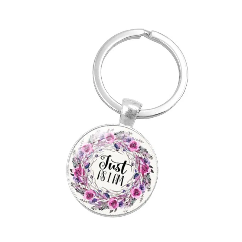 

AliExpress Hot Sale Bible Verse Keychain Silver Plated Keyring Creative Gift