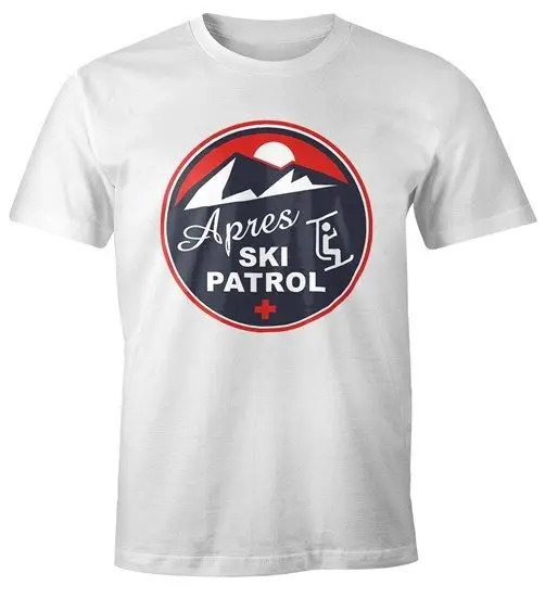 Print T-Shirt Summer Style Herren Apres-Skiner Patrol Retro O-Neck Tops |