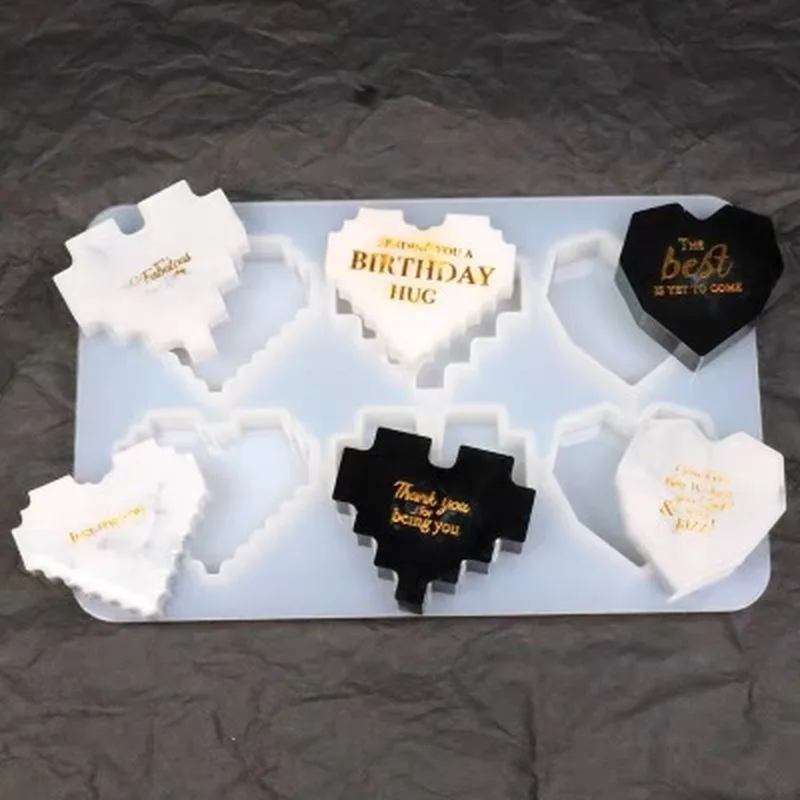 DIY Digital Heart Crystal эпоксидная смола форма для самостоятельного изготовления