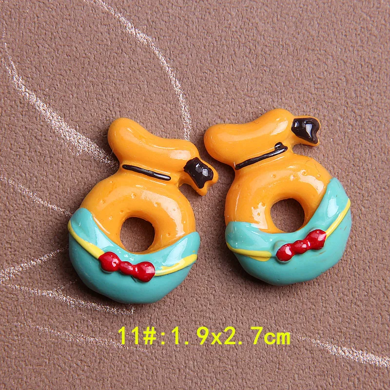 Кавайные 10 шт. смешанные еды кабошоны из смолы с плоским основанием миниатюрные