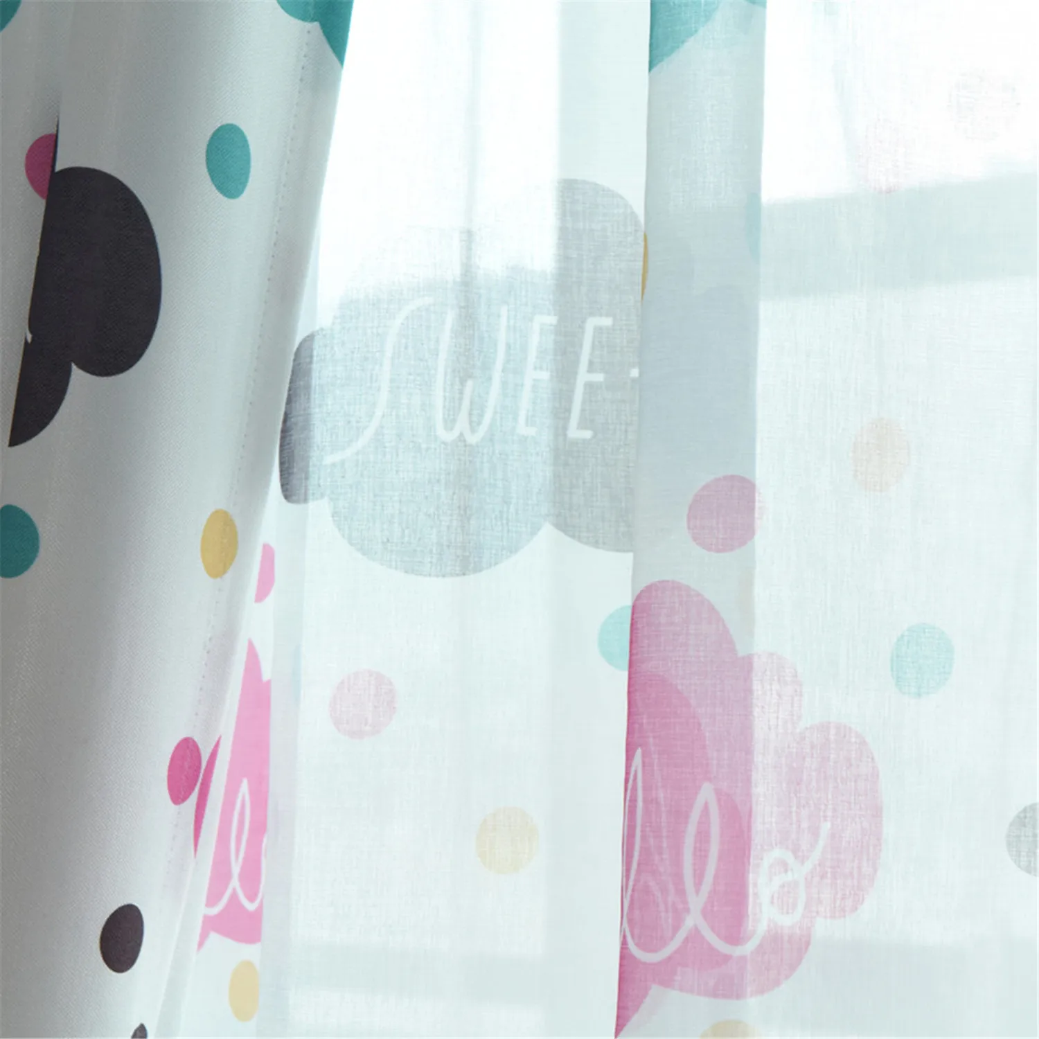 Lovely Cartoon Colorful Clouds Sleeping Curtains for Children Living Room Bedroom Custom Made Blackout Drapes | Дом и сад