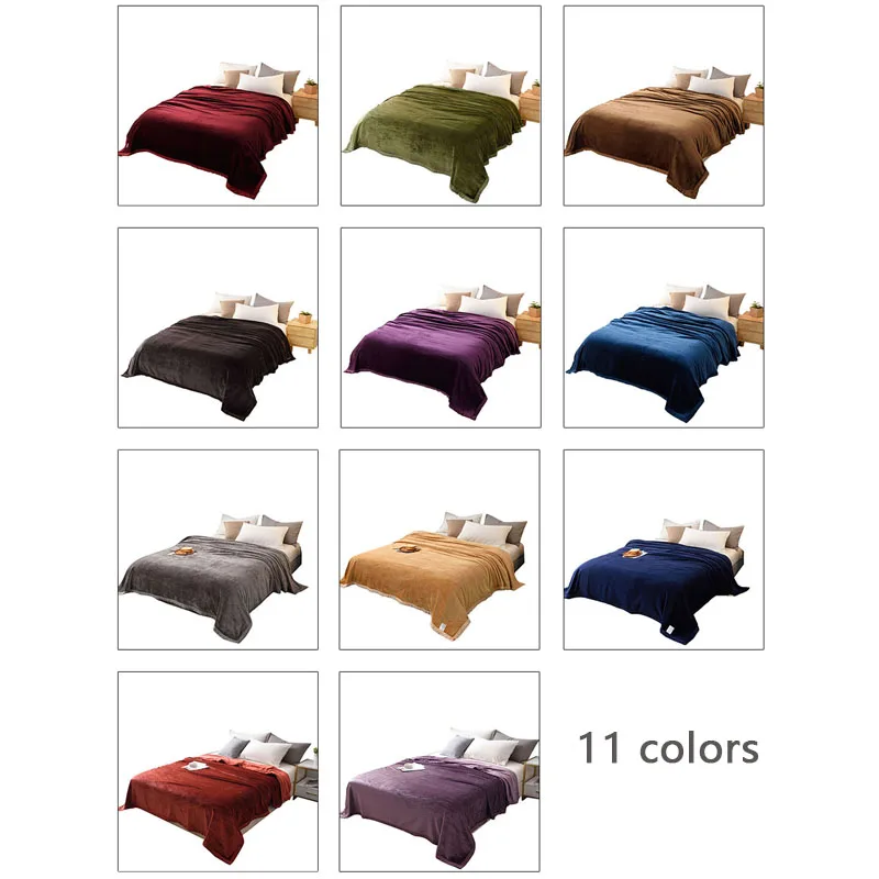 Плюшевое мягкое теплое одеяло из кораллового флиса простыня для дивана 11 цветов