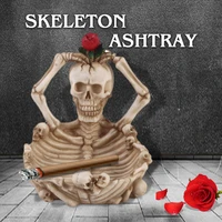 creative resin skeletons ashtrays retro skull ashtray ornaments cigarette cigar smoking accessory