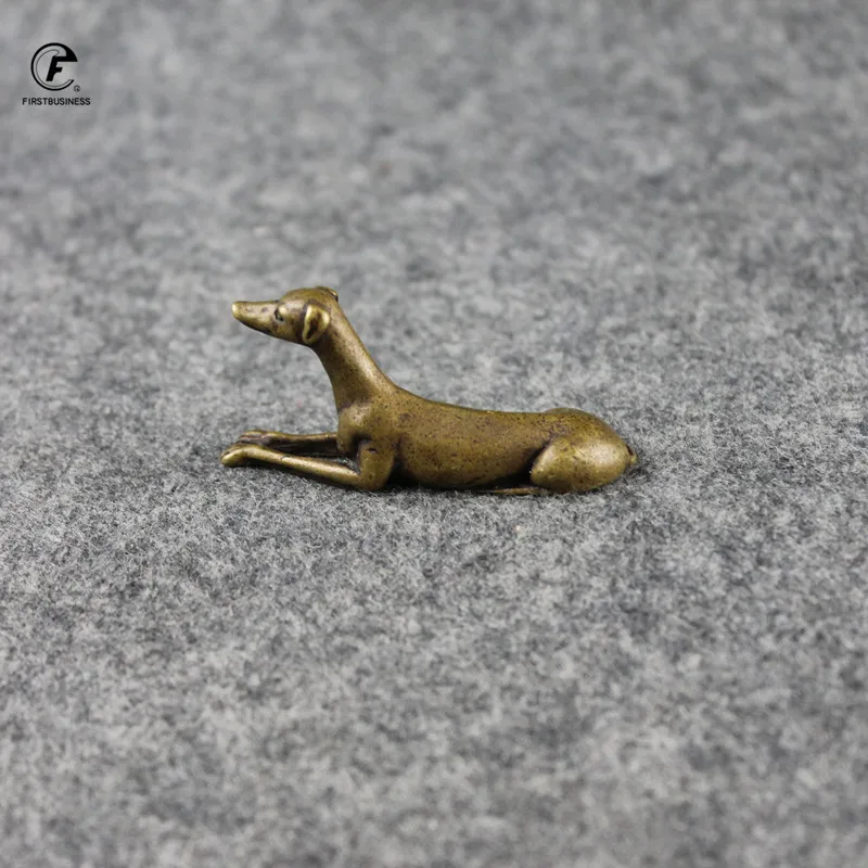 Античная бронзовая статуэтка для собачьего чая домашнего питомца из твердой