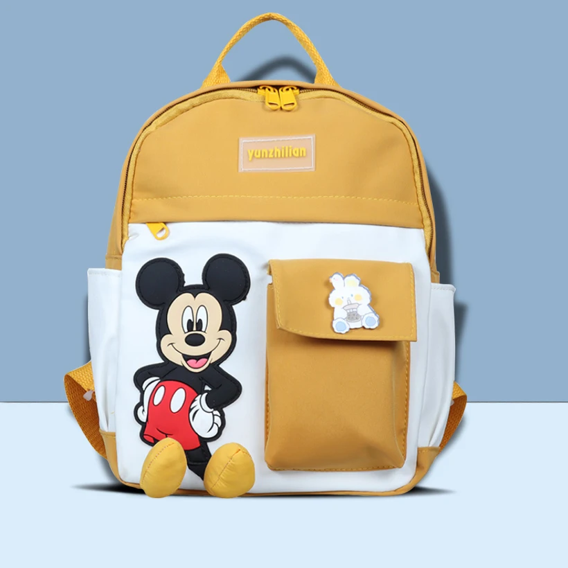 

Disney Fashion Children's Backpack Cartoon Cute Kindergarten Canvas Bag Boys and Girls Backpack School Bag Gifts