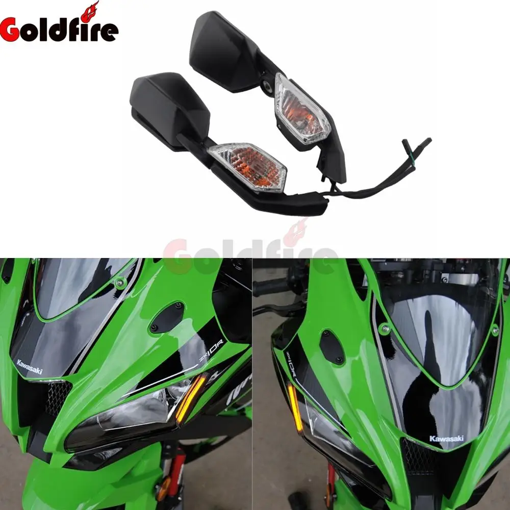 Goldfire пара зеркал заднего вида с интегрированными поворотниками Для KAWASAKI ZX10R 2008