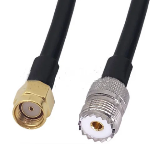 

RG58 Cable RP-SMA Male To UHF PL-259 SO-239 Female Jack Pigtail RG58 Jumper Cable