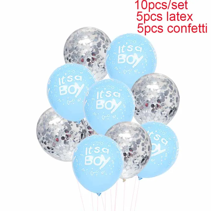 Воздушные шары для девочек воздушные мальчиков и розовые голубые конфетти