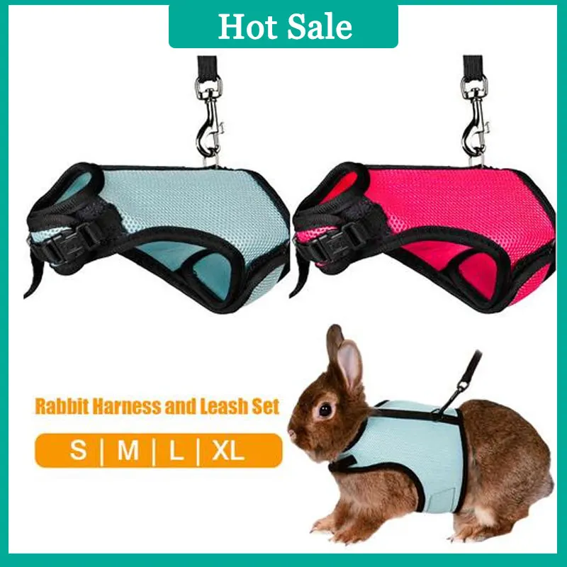 

Rabbit Harness And Leash Set Small Animal Soft Vest Harness And Leash Set For Bunny Rabbit Kitten Small Animal Walking