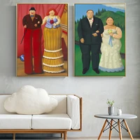 fernando botero stilt clown sofa decorative painting artistic poster wall picture for living room bedroom dining room home decor