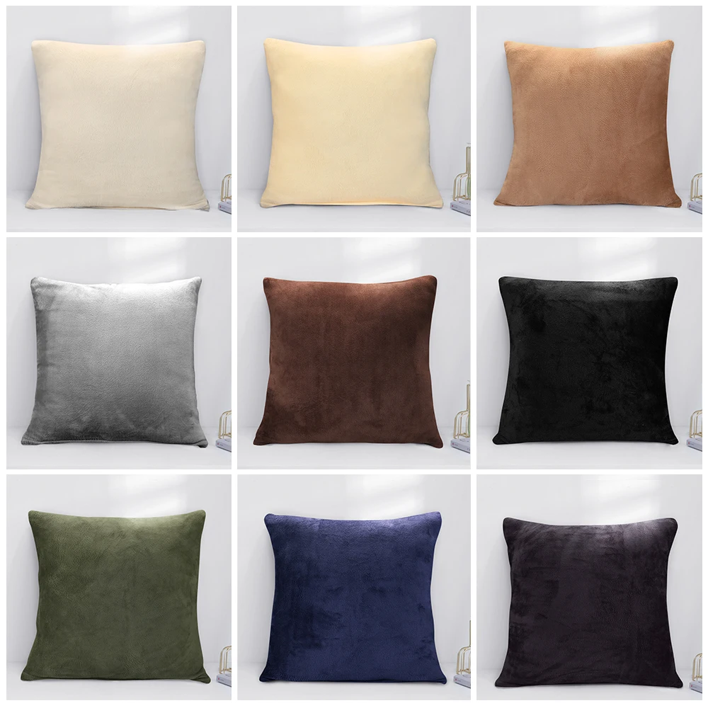2 шт./лот 45*45 см толстая плюшевая ткань наволочка для подушки Наволочки дивана