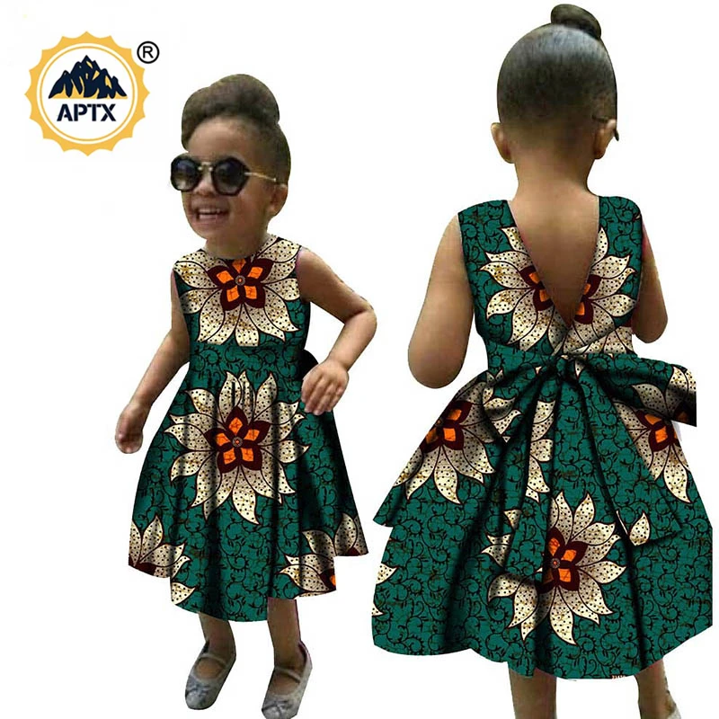 Африканская одежда для детей платье с Африканским принтом Анкары девочек