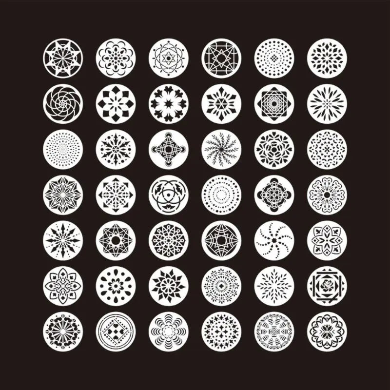 

42pcs/set Mandala Stencil Drawing Template Ruler for Painting Board Scrapbooking