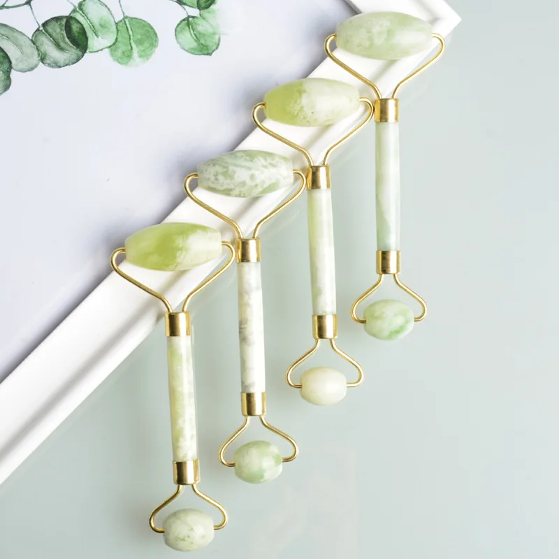 Натуральный массажер для лица Нефритовый ролик кожи фотоинструмент тонкий